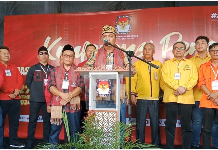 Pasangan Didit Surahmayadi-Melkianus resmi mendaftar di Pilkada Sintang 2024
