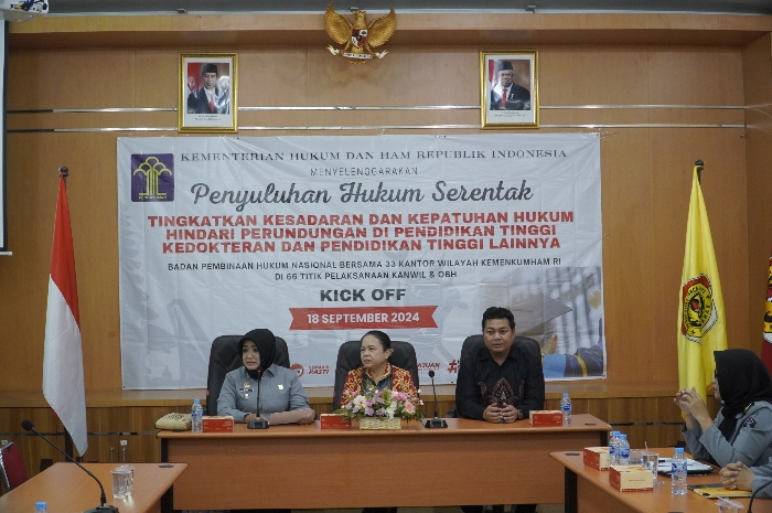 Kemenkumham Kalbar bersama Universitas Panca Bhakti menggelar penyuluhan hukum cegah bullying di kampus